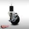 Service Caster 3.5'' SS Soft Rubber Swivel 1-3/4'' Expanding Stem Caster with Brake SCC-SSEX20S3514-SRS-TLB-134 - alternate 2